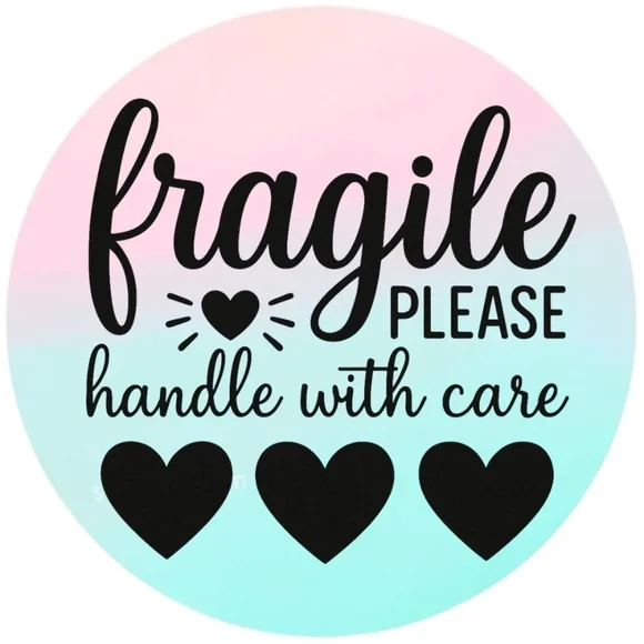 Fragile Handle With Care Stickers – 2" Round Labels – 100 PCS – 15 Color Options - Picture 4 of 15